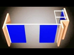 गैलरी हैंगिंग मोबाइल विभाजन दीवार डिस्प्ले बोर्ड मॉड्यूलर विभाजन दीवार प्रणाली